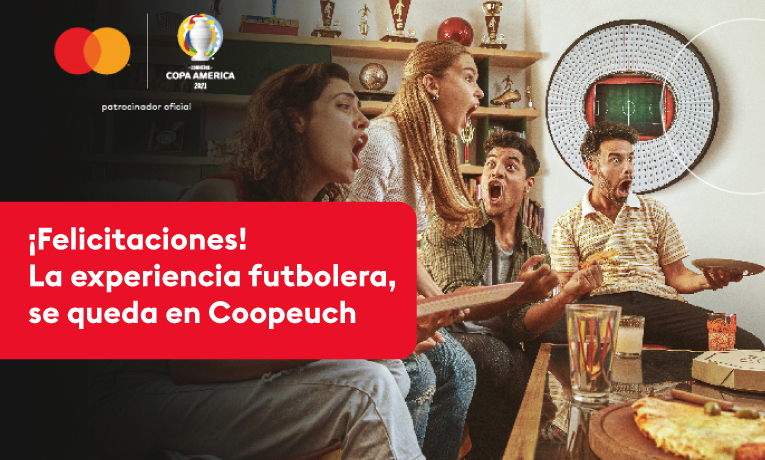Socio disfrutará la Copa América en casa tras ganar premio por uso de su tarjeta de débito Coopeuch